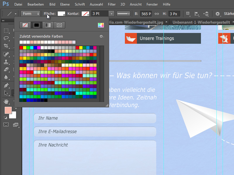 Neue Funktionen In Photoshop Cs6 Pipette Formwerkzeuge Und Konturen Photoshoptutorials De