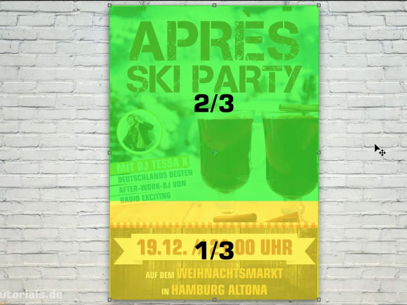 Gestaltung Eines Plakats Din Einseitig Bedruckt Apres Ski Party Indesign Tutorials De