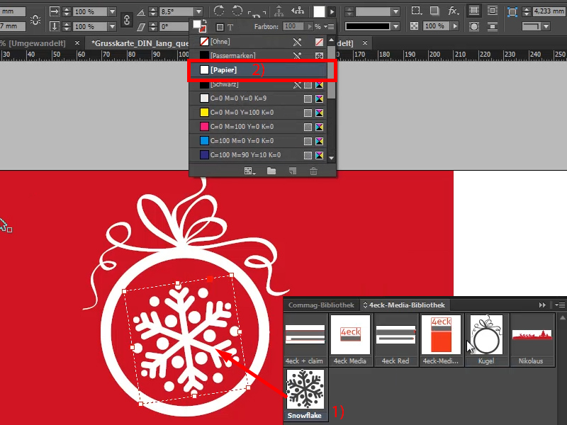 Weihnachtskarten Gestalten Grusskarten Erstellen Indesign Tutorials De