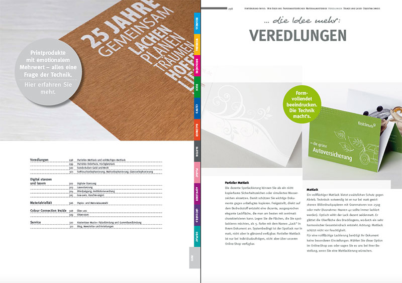 Seiten aus dem Kreativ-Katalog der Colour Connection GmbH