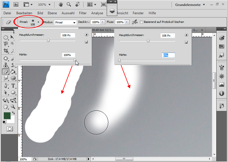 Tutorial Radiergummi Werkzeug