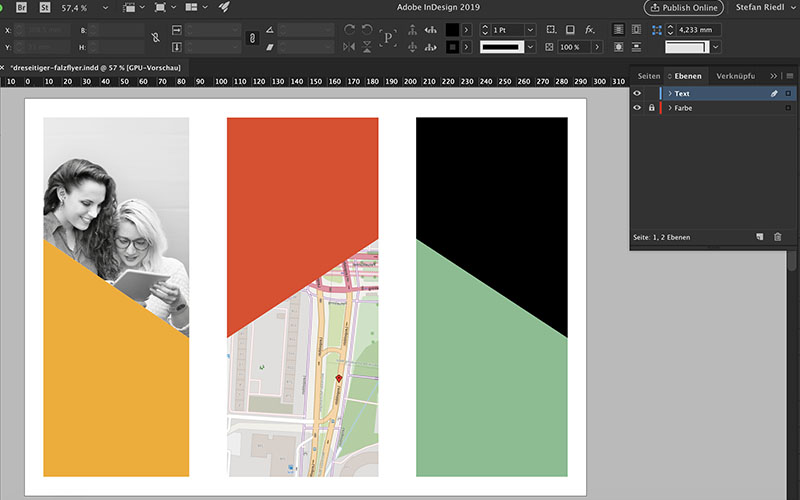 News Wie Ein Dreiseitiger Falz Flyer In Adobe Indesign Entsteht