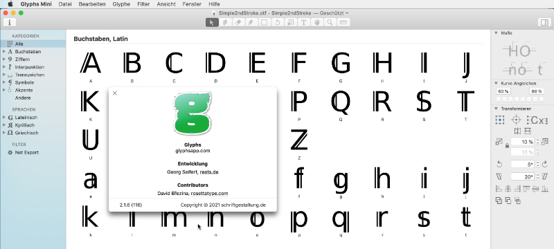 Glyphs Mini 2: Font-Erstellung nur für Mac