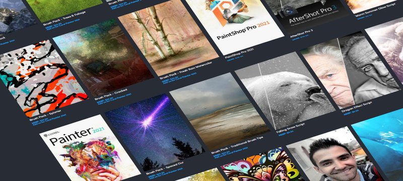 Corel Painter 2021, Brushes, Papers, PaintShop Pro 2021, AfterShot Pro 3 und VideoStudio Pro 2021 mit Overlays bei HumbleBundle für kleines Geld Corel Painter 2021, Brushes, Papers, PaintShop Pro 2021, AfterShot Pro 3 und VideoStudio Pro 2021 mit Overlays bei HumbleBundle für kleines Geld