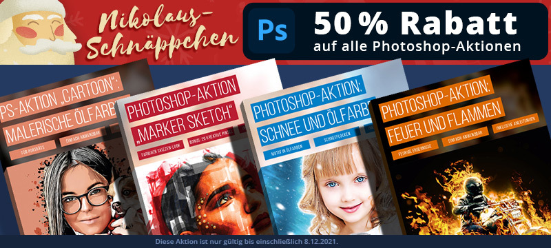 50 % auf alle Photoshop-Aktionen – Nikolaus-Special