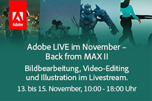 Adobe LIVE: Fotografie, Film, Illustration & Musical Adobe LIVE: Fotografie, Film, Illustration & Musical